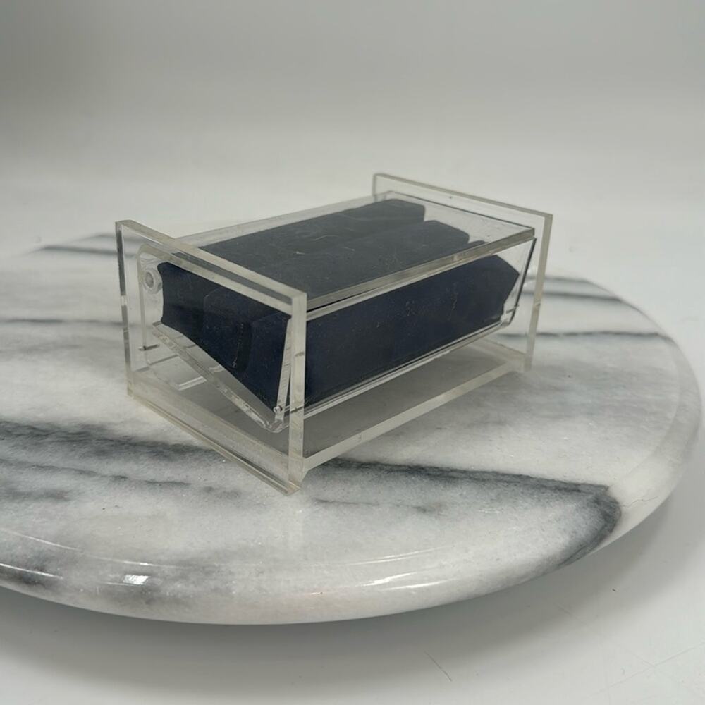 Vintage Clear acrylic jewelry box
